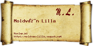 Moldván Lilla névjegykártya